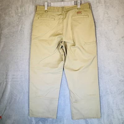 Dickies Pants Mens M 34x32 Beige Carpenter Twill Relaxed Polyester Blend - Thumbnail 8