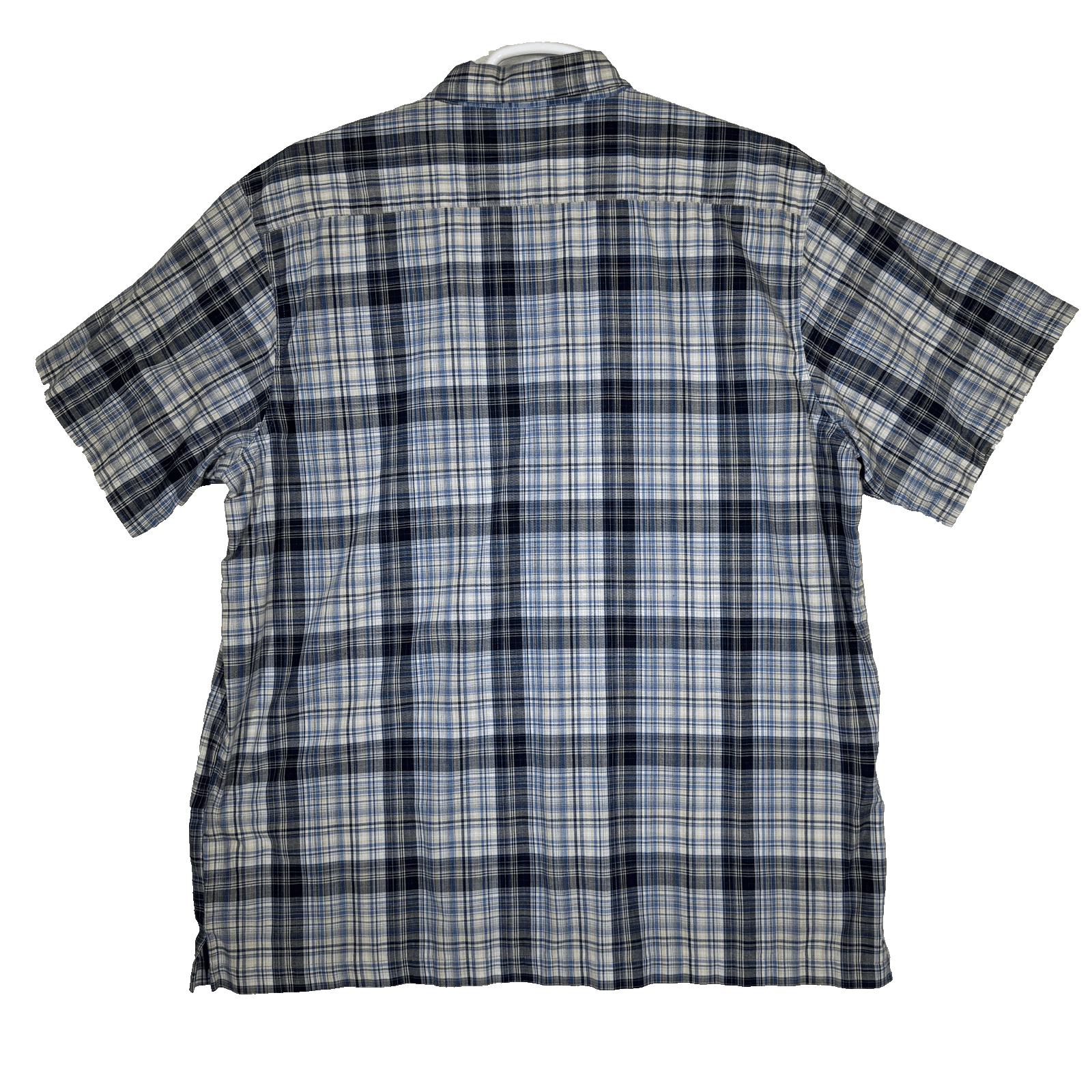 Dickies Shirt Mens XL Blue Plaid Button Down Short Sleeve Workwear Cotton - Thumbnail 2