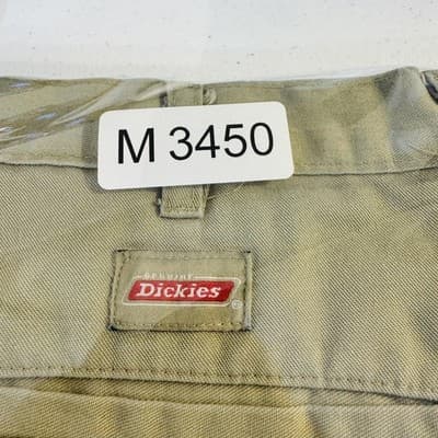 Dickies Pants Mens M 34x32 Beige Carpenter Twill Relaxed Polyester Blend - Thumbnail 13