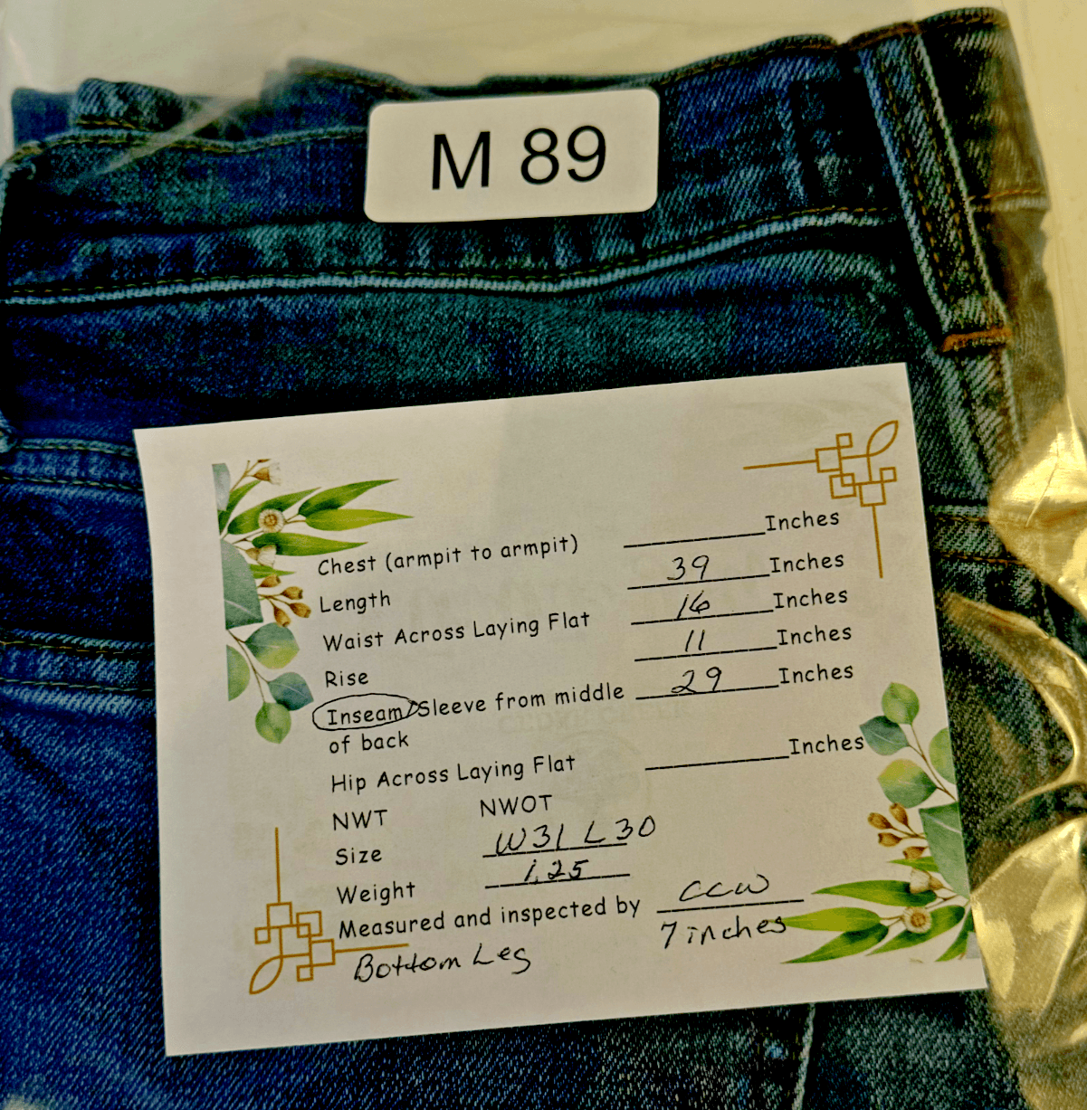 J.Crew Jeans Mens 31x30 Mid-Rise Straight Leg Denim Blue Classic 5-Pocket Casual - Thumbnail 8