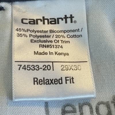Carhartt Pants Mens 30x30 Navy Blue Relaxed Fit Ripstop Work Zip Pocket Outdoor - Thumbnail 6