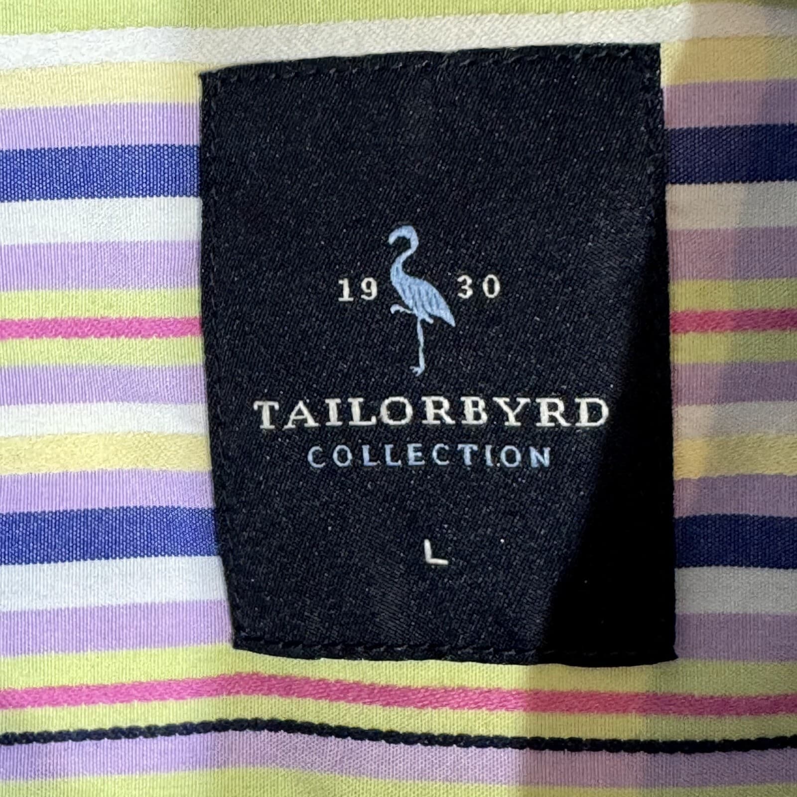 Tailorbyrd Men’s L Multicolor Striped Cotton Shirt – Button-Up, Pockets, M591 - Thumbnail 6