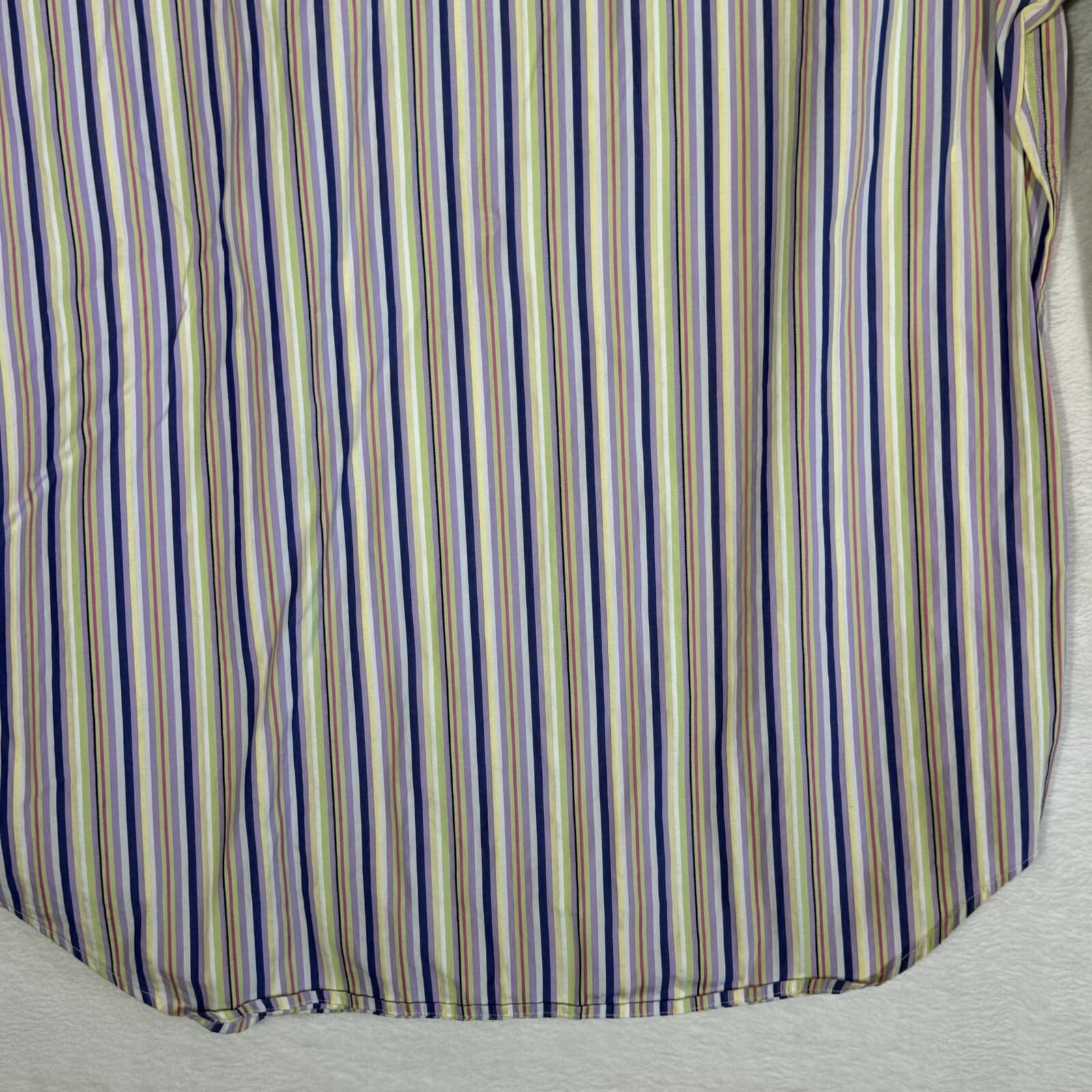 Tailorbyrd Men’s L Multicolor Striped Cotton Shirt – Button-Up, Pockets, M591 - Thumbnail 7