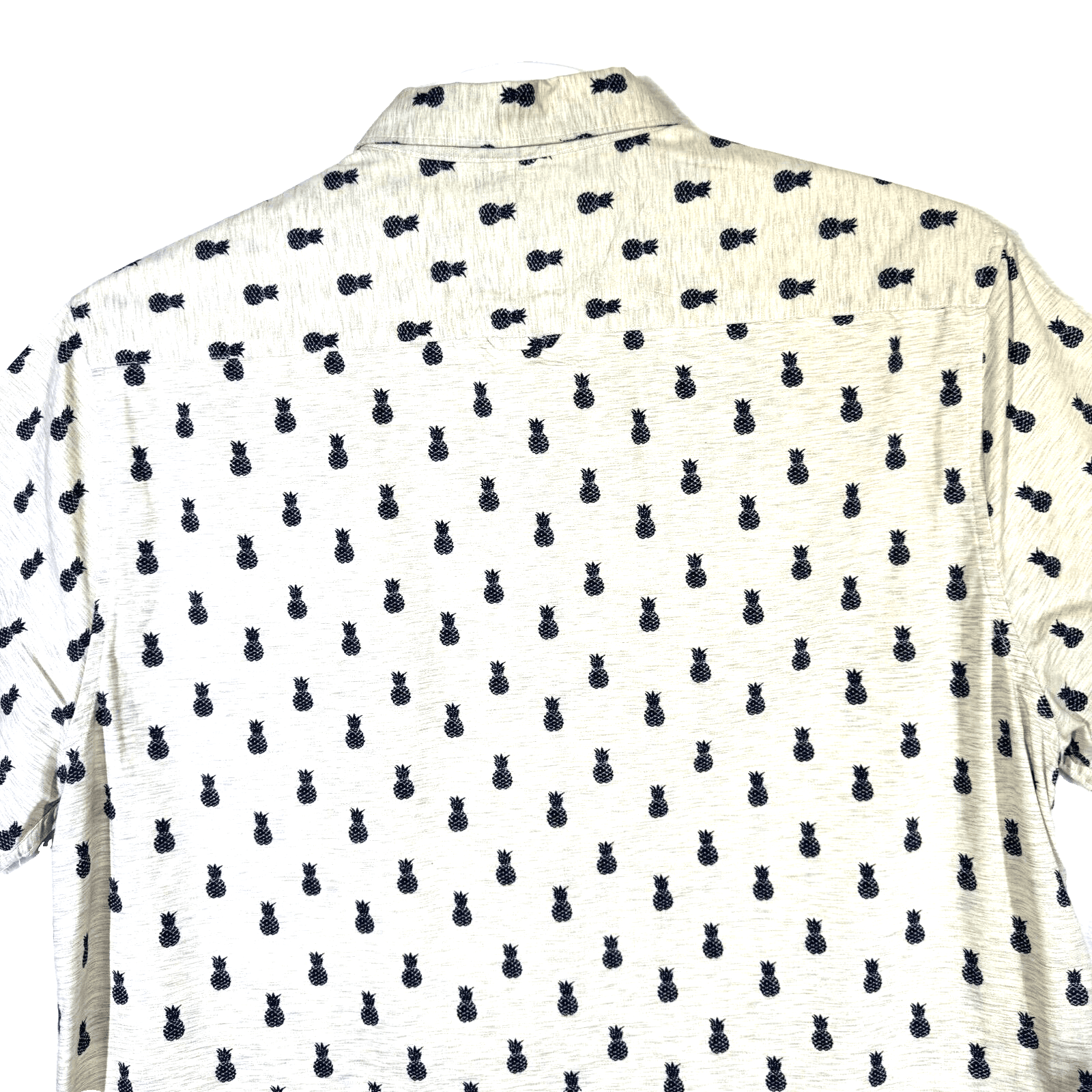 Cactus Man Men's Shirt XL Cream Pineapple Print Cotton Slim Fit Button-Up M492 - Thumbnail 10