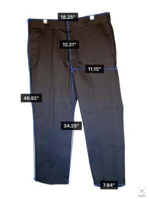 Dickies Pants Boys XL 38x30 Black Chino Regular Twill Polyester Cotton - Thumbnail 10