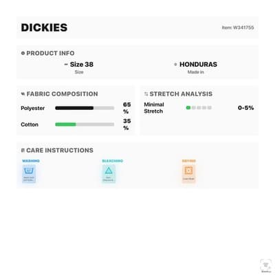 Dickies Pants Boys XL 38x30 Black Chino Regular Twill Polyester Cotton - Thumbnail 12