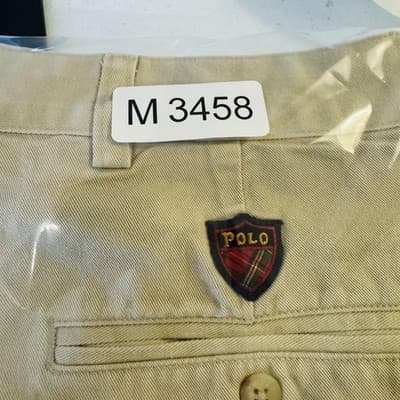 Polo Golf Pants Boys XL 40x30 Beige Khaki Pleated Twill 100% Cotton Golf - Thumbnail 16