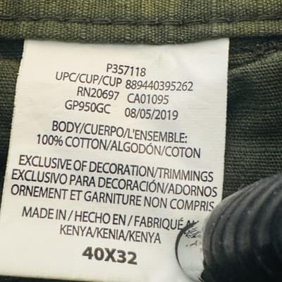 Dickies Pants Boys XL 40x32 Green Cargo 100% Cotton Zip Closure Pockets - Thumbnail 9