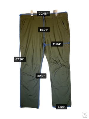 Dickies Pants Boys XL 40x32 Green Cargo 100% Cotton Zip Closure Pockets - Thumbnail 10