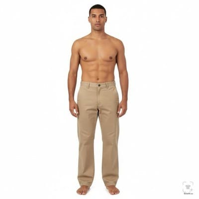 Dickies Pants Boys M 33x34 Beige Khaki Twill Regular Fit Workwear Pockets - Thumbnail 4
