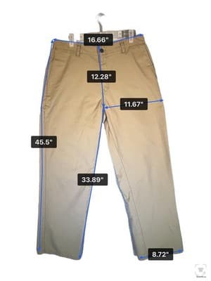 Dickies Pants Boys M 33x34 Beige Khaki Twill Regular Fit Workwear Pockets - Thumbnail 8