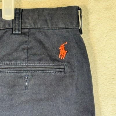 Polo By Ralph Lauren Pants Boys S 30x30 Blue Chino Classic Twill 100% Cotton - Thumbnail 7