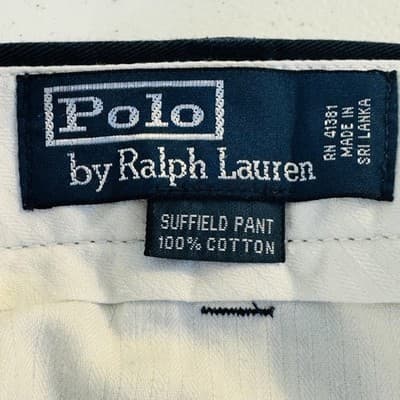 Polo By Ralph Lauren Pants Boys S 30x30 Blue Chino Classic Twill 100% Cotton - Thumbnail 8