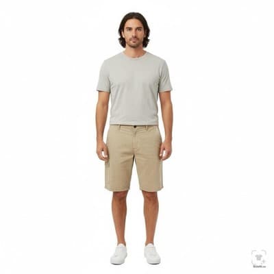 Dickies Shorts Mens 44 Beige Cargo Relaxed Fit Canvas 12 Inseam Pockets Zip - Thumbnail 4