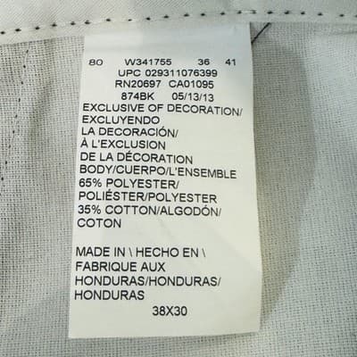 Dickies Pants Boys XL 38x30 Black Chino Regular Twill Polyester Cotton - Thumbnail 8