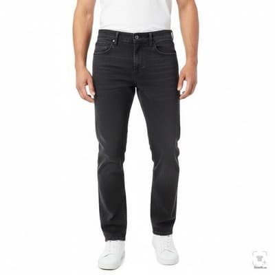 Lucky Brand 121 Jeans Mens 36x32 Black Charcoal Wash Slim Tapered Denim Zip Fly - Thumbnail 4