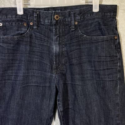 Lucky Brand 121 Heritage Slim Jeans Mens 34x32 (33x32) Blue Wash Stretch Denim - Thumbnail 4
