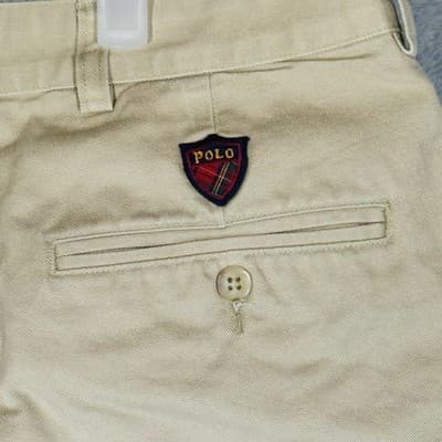 Polo Golf Pants Boys XL 40x30 Beige Khaki Pleated Twill 100% Cotton Golf - Thumbnail 7