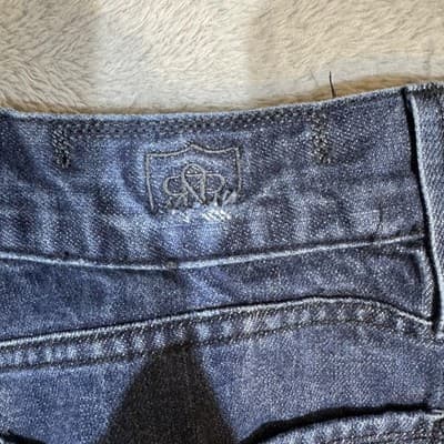 Rock & Republic Jeans Mens 32x33 (Size 34) Blue Straight Leg Skull Denim - Thumbnail 5