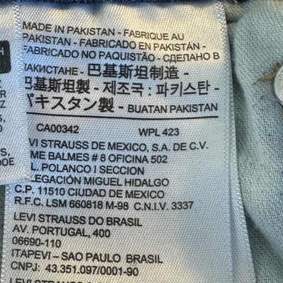 Levis 511 Jeans Mens 32x29 (33x30) Blue Slim Taper Stretch Denim Medium Wash - Thumbnail 4