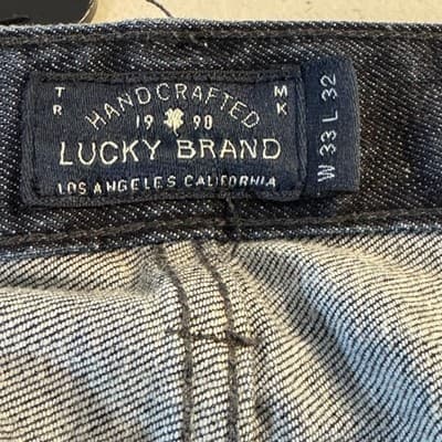 Lucky Brand 121 Heritage Slim Jeans Mens 34x32 (33x32) Blue Wash Stretch Denim - Thumbnail 10