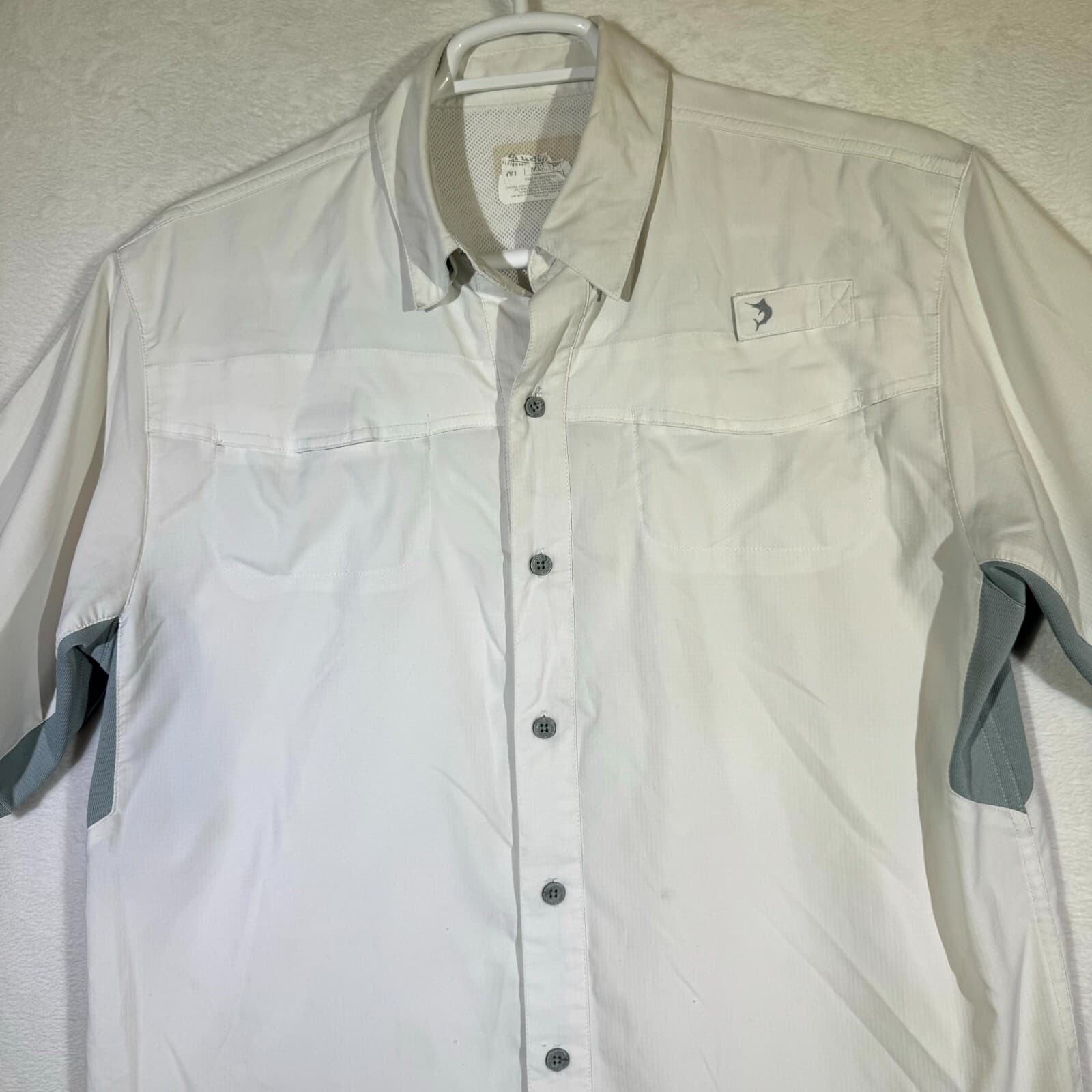 Reel Legends Men’s Shirt Medium White Vented Mesh Lined Fishing Button-Up - Thumbnail 10