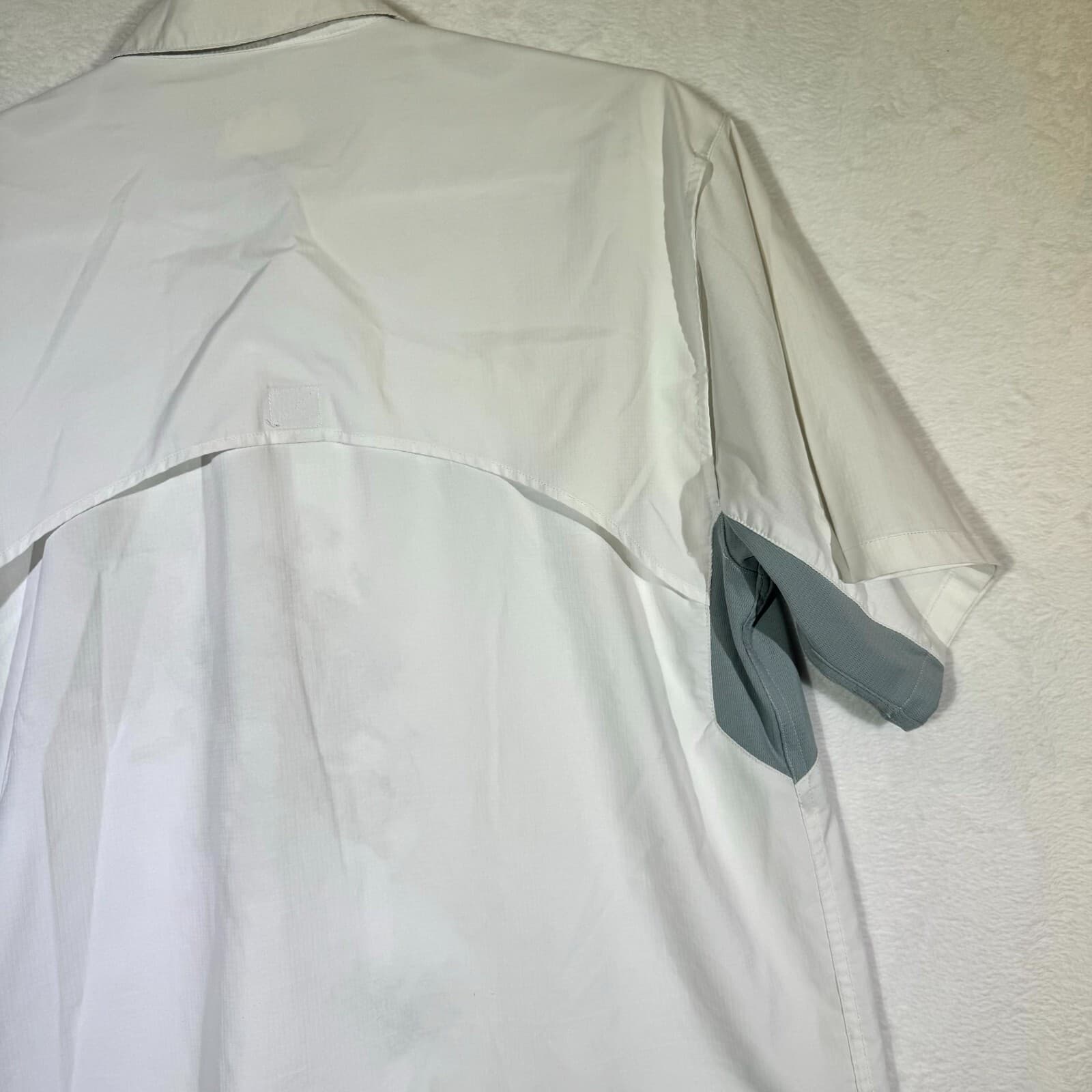 Reel Legends Men’s Shirt Medium White Vented Mesh Lined Fishing Button-Up - Thumbnail 13