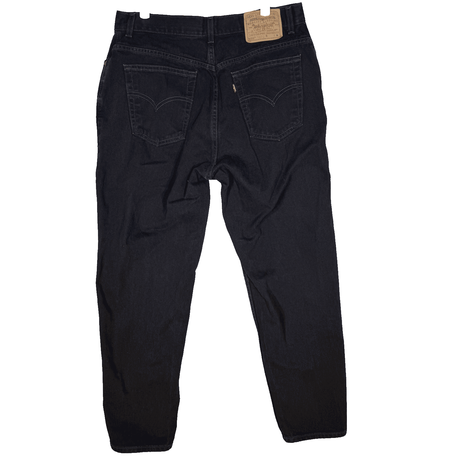 Vintage Levis 550 Jeans Womens 16 Black Relaxed Tapered Leg Mom Denim 34x30 - Thumbnail 2