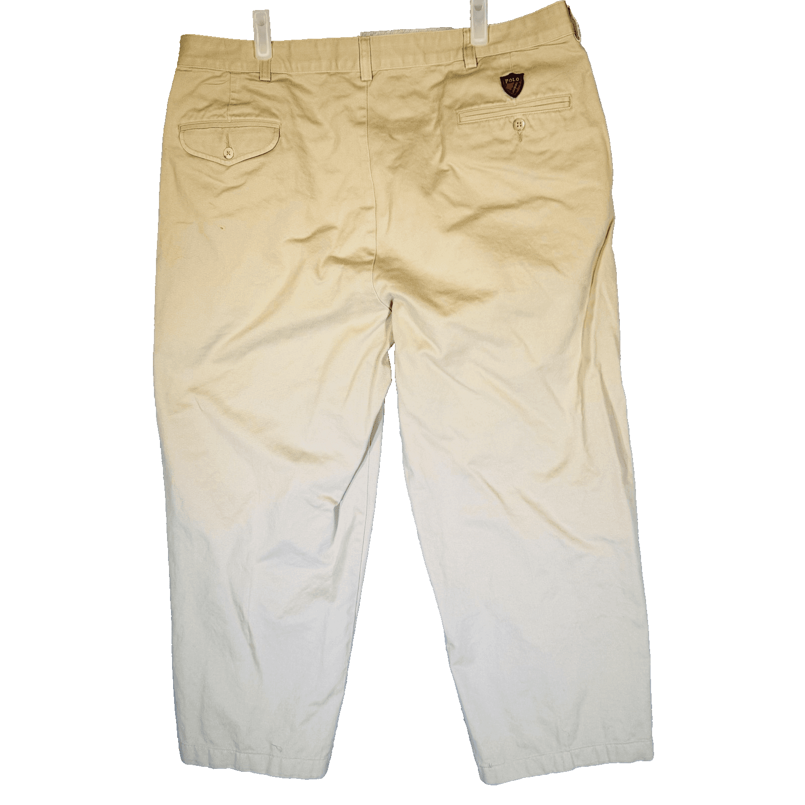 Polo Golf Pants Boys XL 40x30 Beige Khaki Pleated Twill 100% Cotton Golf - Thumbnail 6