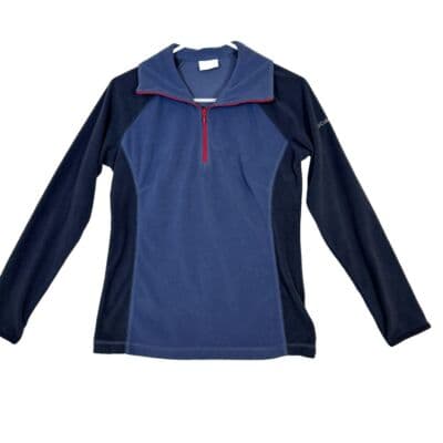 Columbia Men's Fleece Jacket Small Long Sleeve 1/4 Zip Navy Blue Polyester M 118 - Image 1