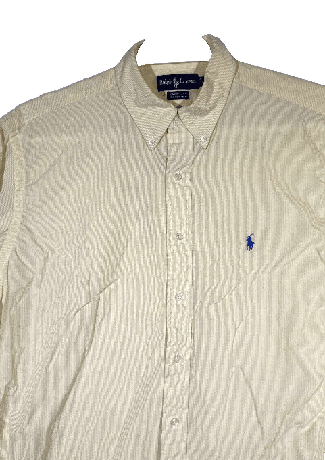 Ralph Lauren Yarmouth Shirt Men’s 17 34/35 Yellow Striped Cotton Dress Classic - Thumbnail 4