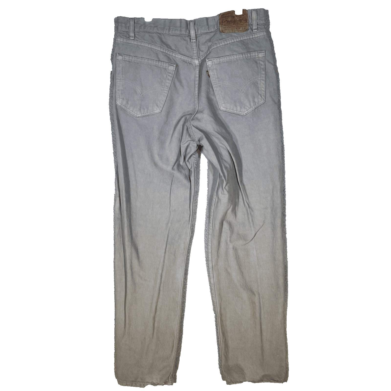 Vintage Levis 550 Jeans Mens 34x33 (36x34) Gray Relaxed Tapered Light Wash USA - Thumbnail 2