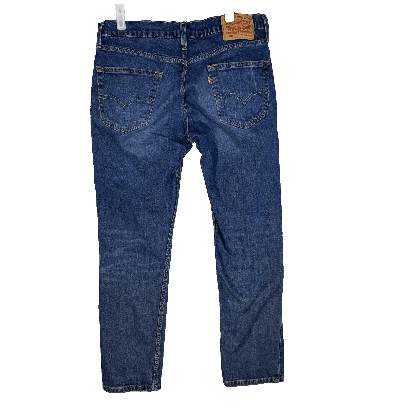 Levis 511 Jeans Mens 32x29 (33x30) Blue Slim Taper Stretch Denim Medium Wash - Thumbnail 2