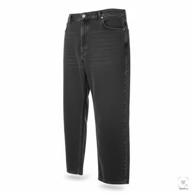 Levis 550 Jeans Mens 54x30 Black Dark Wash Relaxed Tapered Denim Zip Fly - Thumbnail 2
