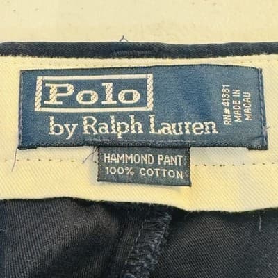 Polo By Ralph Lauren Hammond Chino Pants Boys M 33x32 Blue Twill 100% Cotton - Thumbnail 9