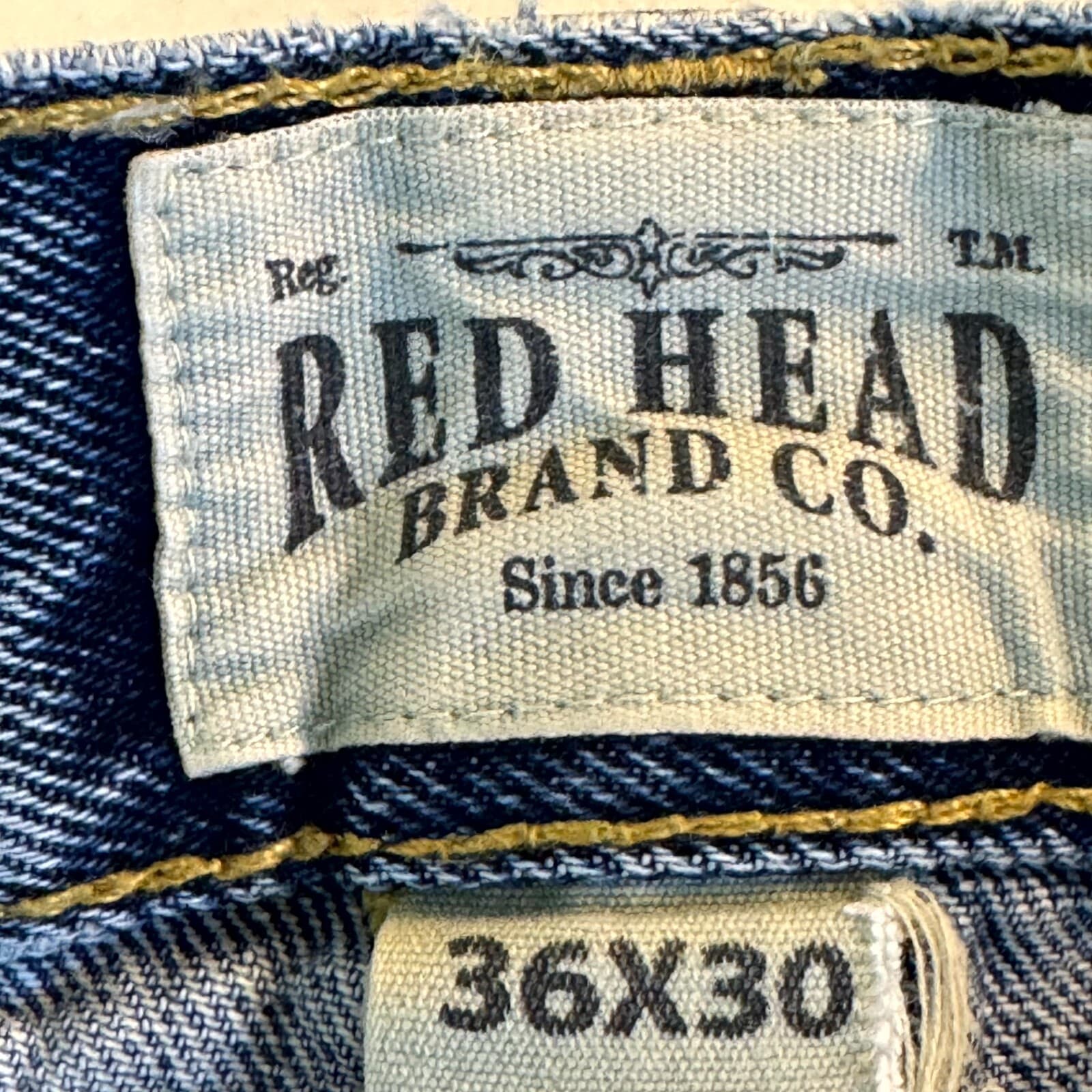 RedHead Jeans Men’s 36x30 Blue Denim 100% Cotton Stone Wash Straight Leg - Thumbnail 11
