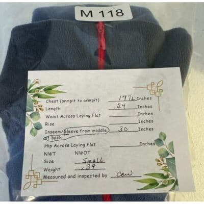 Columbia Men's Fleece Jacket Small Long Sleeve 1/4 Zip Navy Blue Polyester M 118 - Thumbnail 7