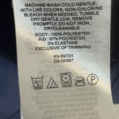 Columbia Men's Fleece Jacket Small Long Sleeve 1/4 Zip Navy Blue Polyester M 118 - Thumbnail 6