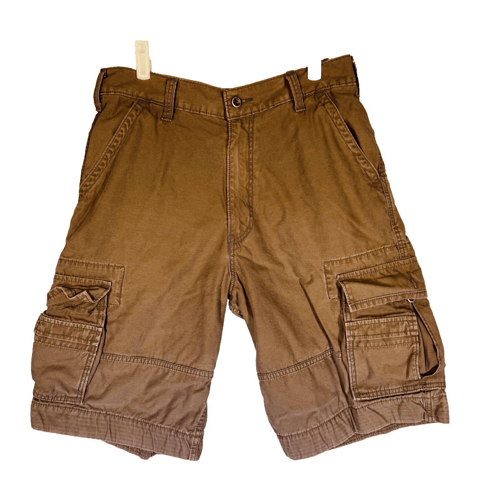 Levis Cargo Shorts Mens 32 Brown Bermuda Regular Fit 11 Inseam Pockets - Thumbnail 5