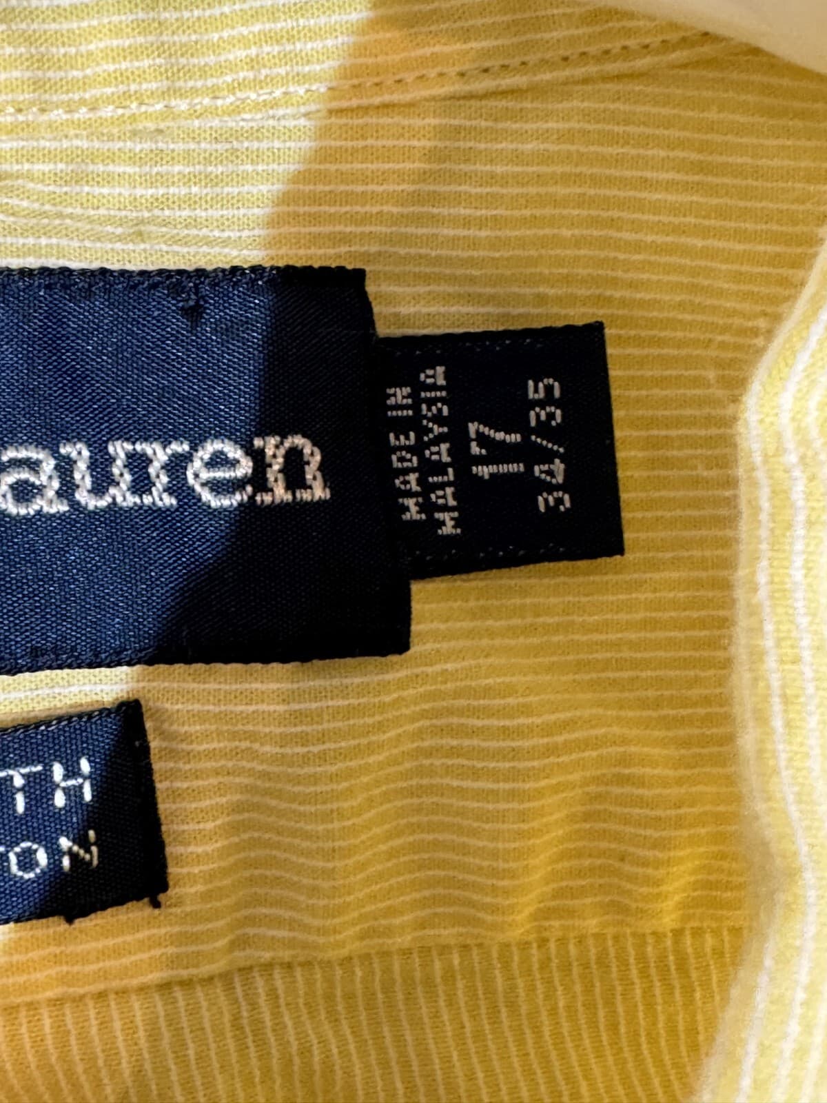Ralph Lauren Yarmouth Shirt Men’s 17 34/35 Yellow Striped Cotton Dress Classic - Thumbnail 10
