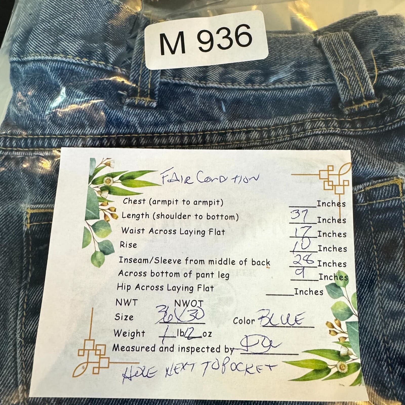 RedHead Jeans Men’s 36x30 Blue Denim 100% Cotton Stone Wash Straight Leg - Thumbnail 9