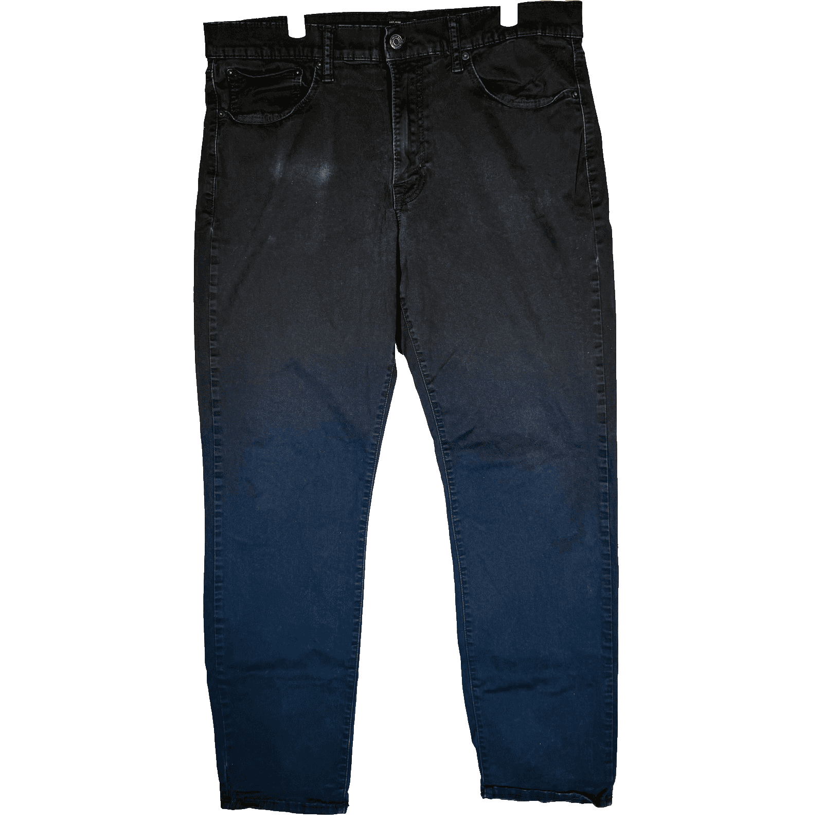 Lucky Brand 121 Jeans Mens 36x32 Black Charcoal Wash Slim Tapered Denim Zip Fly - Thumbnail 5