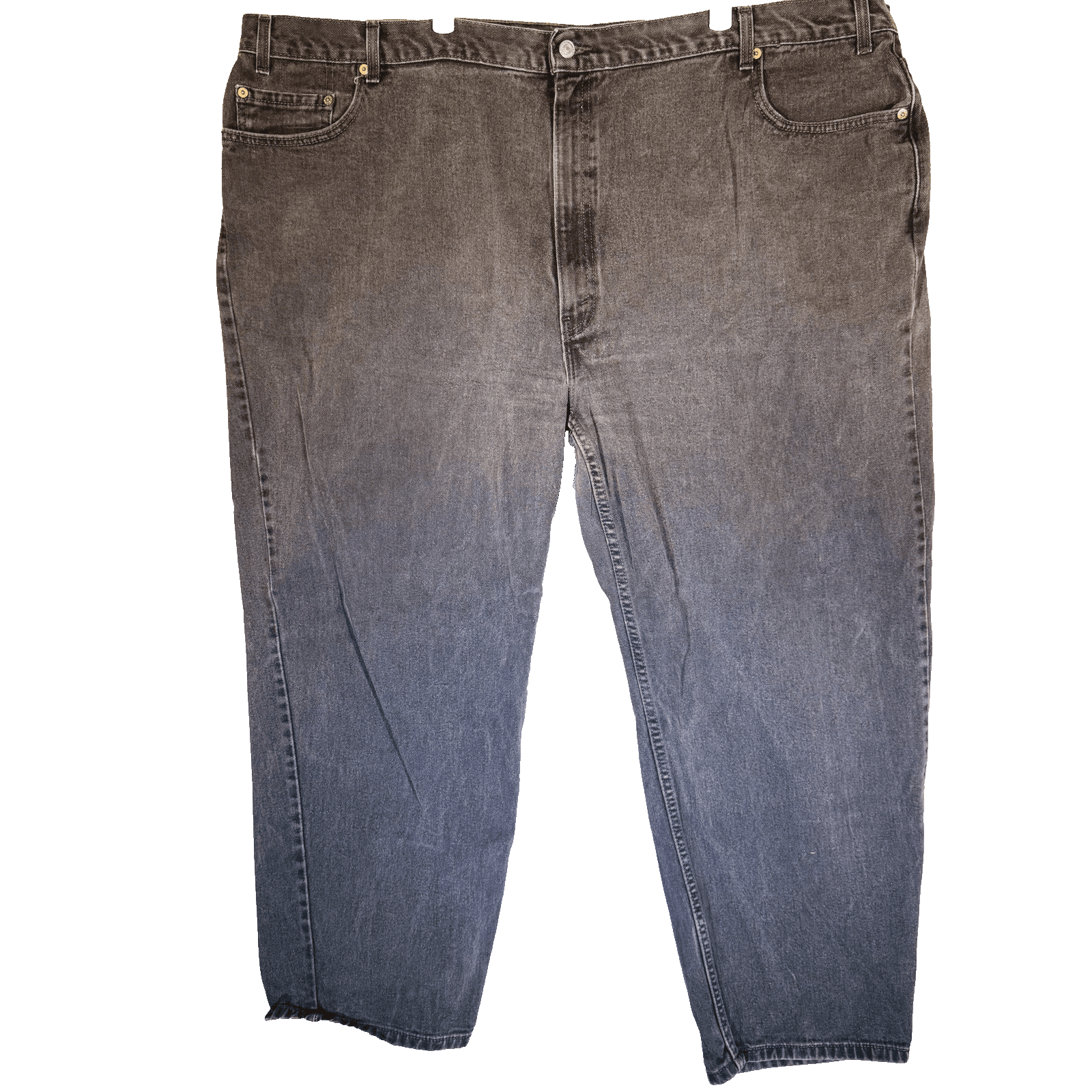 Levis 550 Jeans Mens 54x30 Black Dark Wash Relaxed Tapered Denim Zip Fly - Thumbnail 5