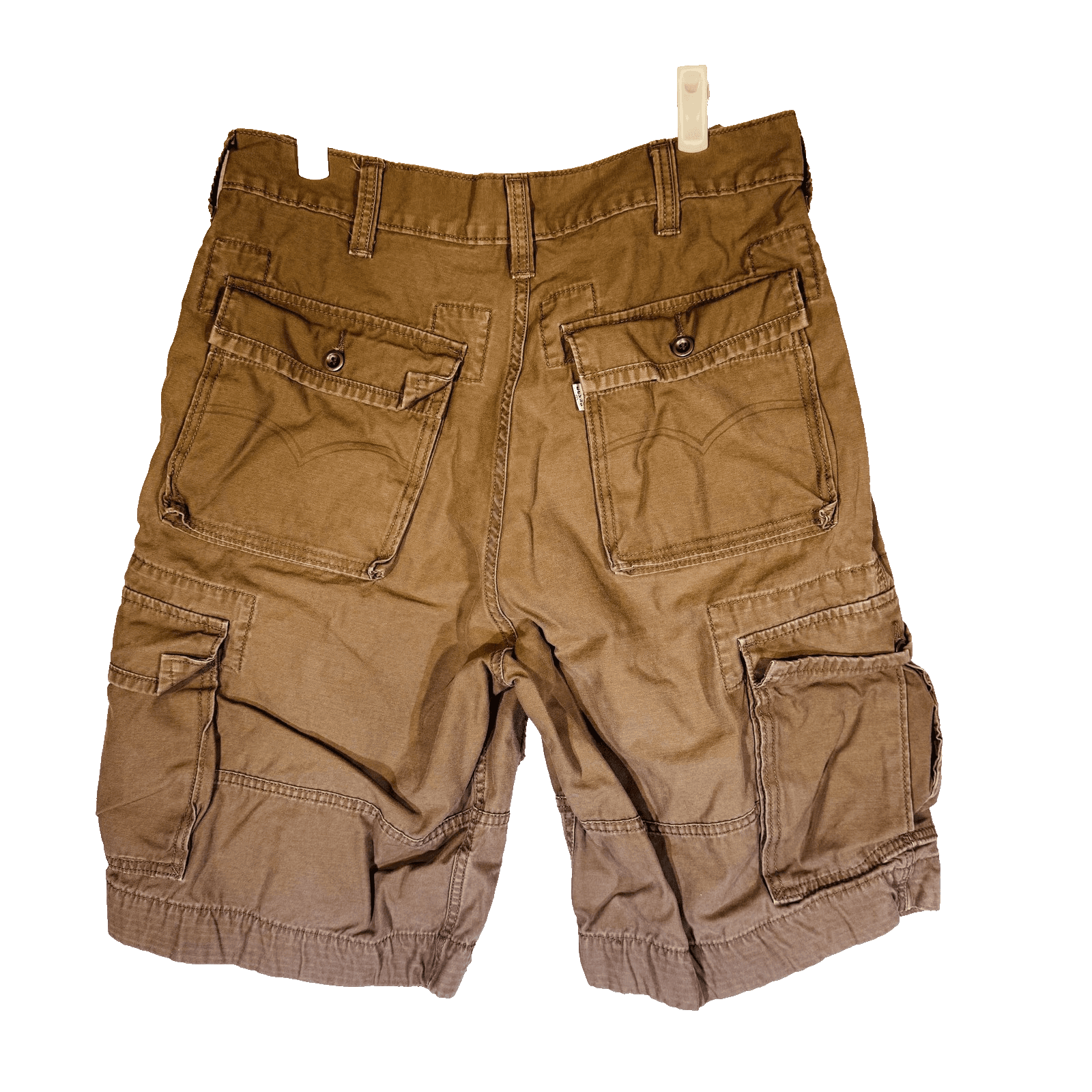 Levis Cargo Shorts Mens 32 Brown Bermuda Regular Fit 11 Inseam Pockets - Thumbnail 6