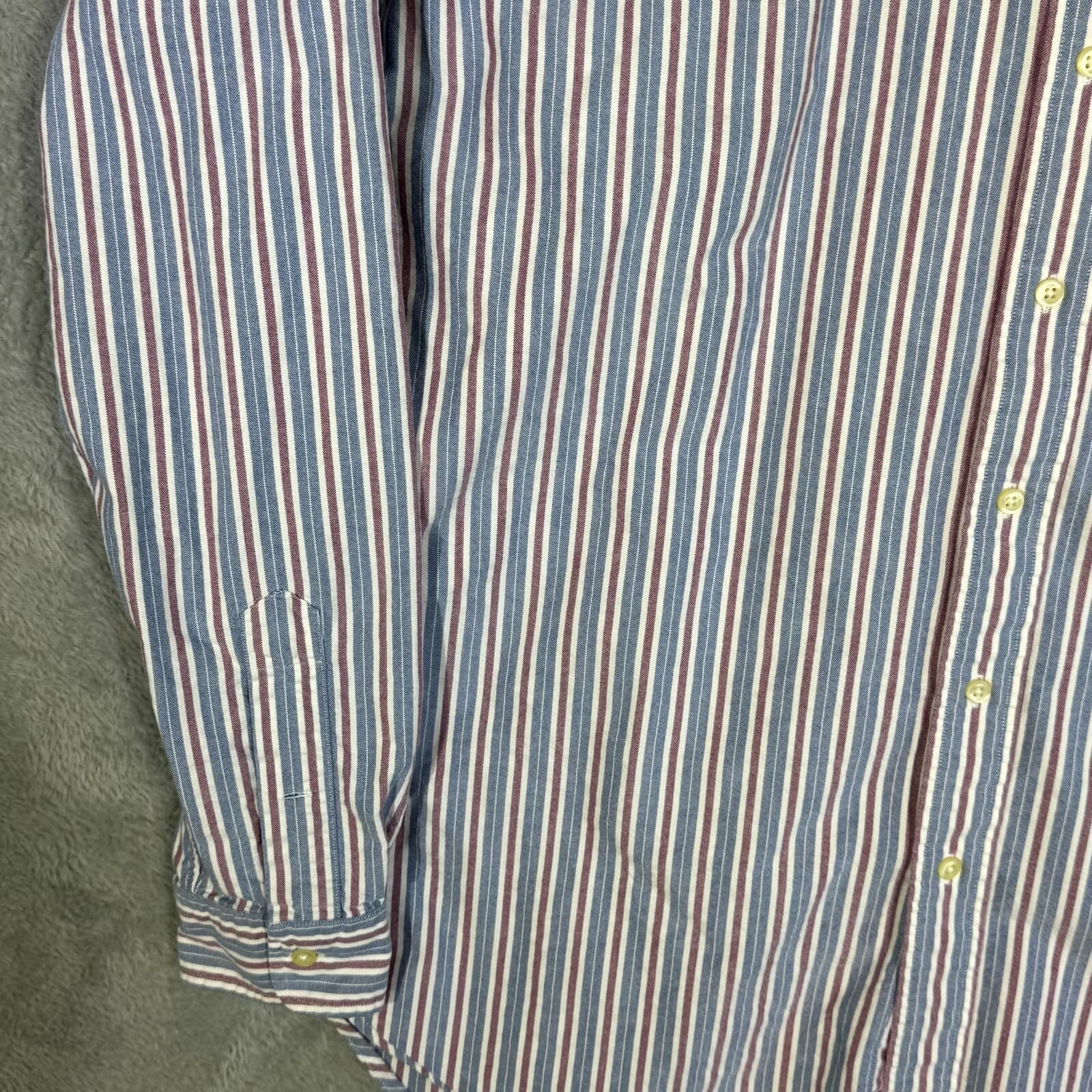 Ralph Lauren Blake Button Down Shirt Men XLT Blue Stripe Cotton Classic Fit - Thumbnail 3