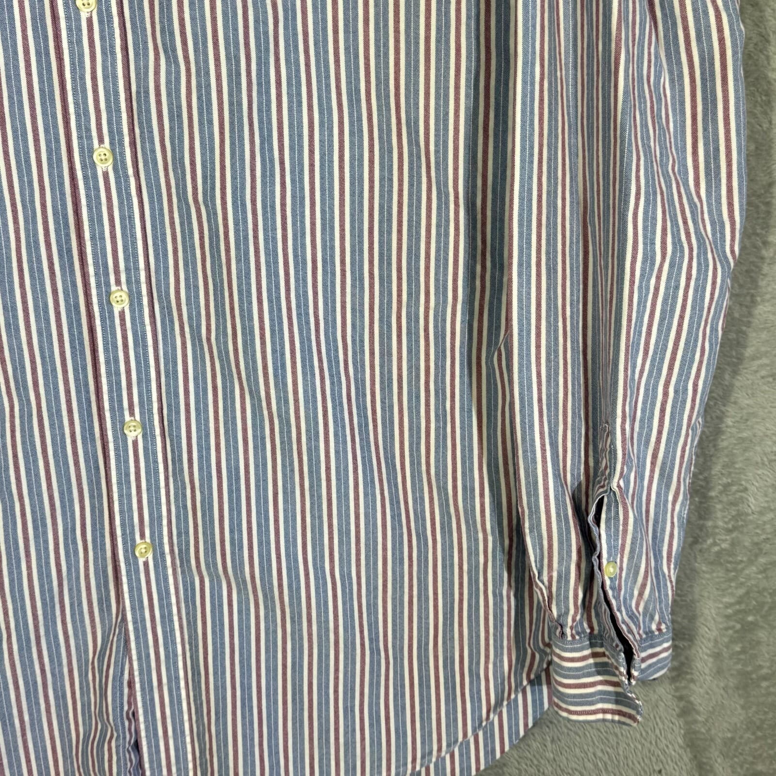 Ralph Lauren Blake Button Down Shirt Men XLT Blue Stripe Cotton Classic Fit - Thumbnail 5