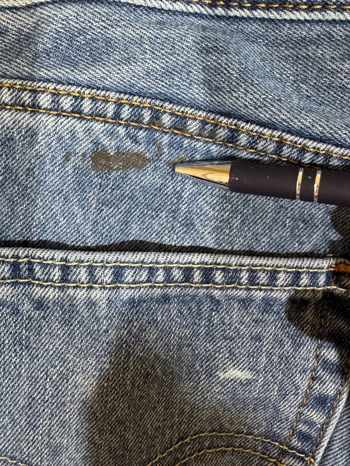 Levi's 505 Jeans Mens 32x32 Regular Fit Mid Rise Blue Denim Straight Stonewash - Thumbnail 10