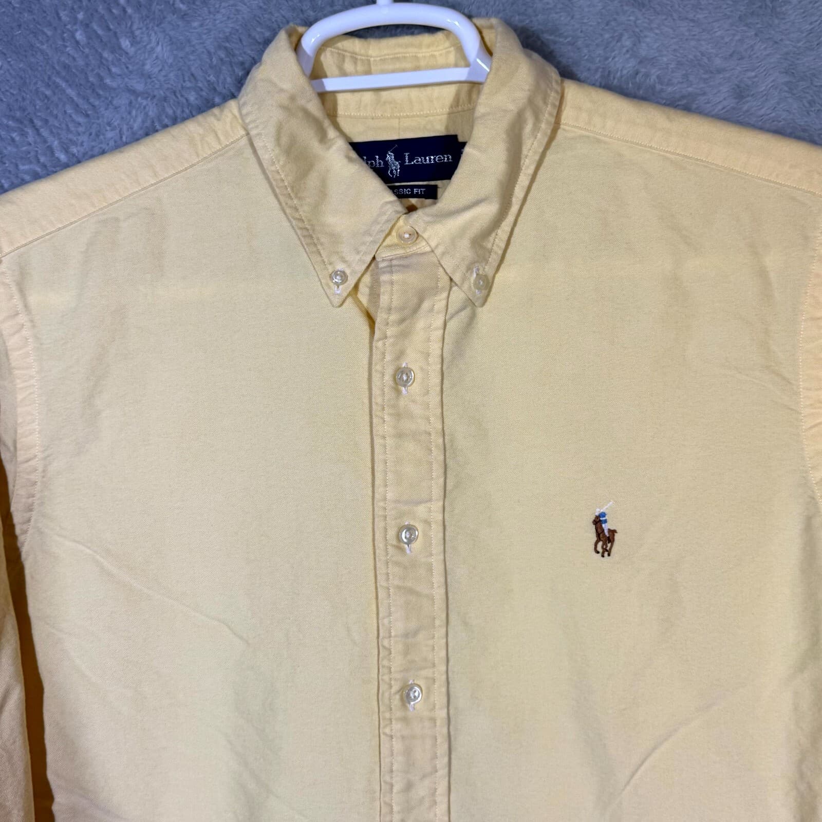 Ralph Lauren Dress Shirt Men’s 16.5 32/33 Yellow Classic Fit 100% Cotton - Thumbnail 4