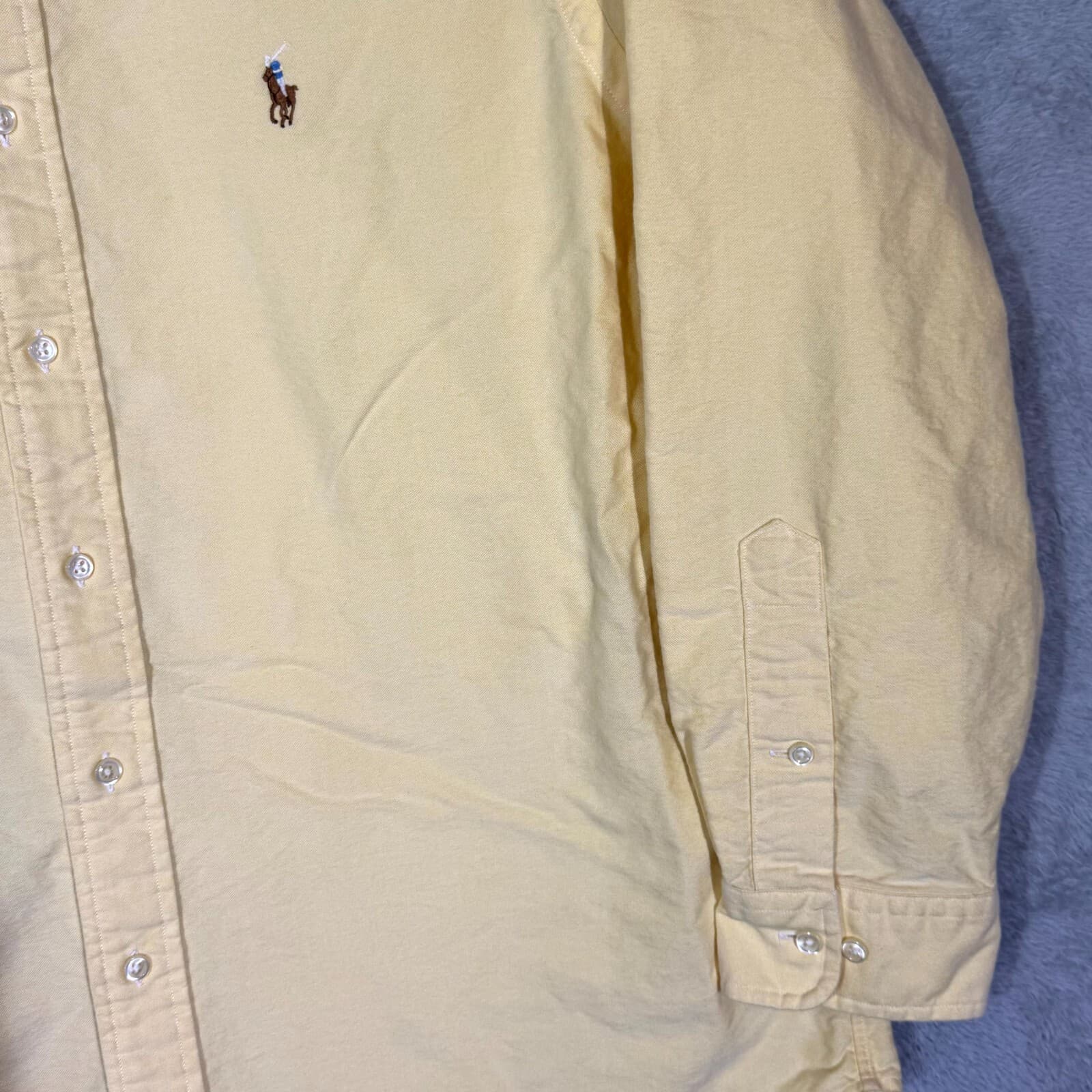 Ralph Lauren Dress Shirt Men’s 16.5 32/33 Yellow Classic Fit 100% Cotton - Thumbnail 5