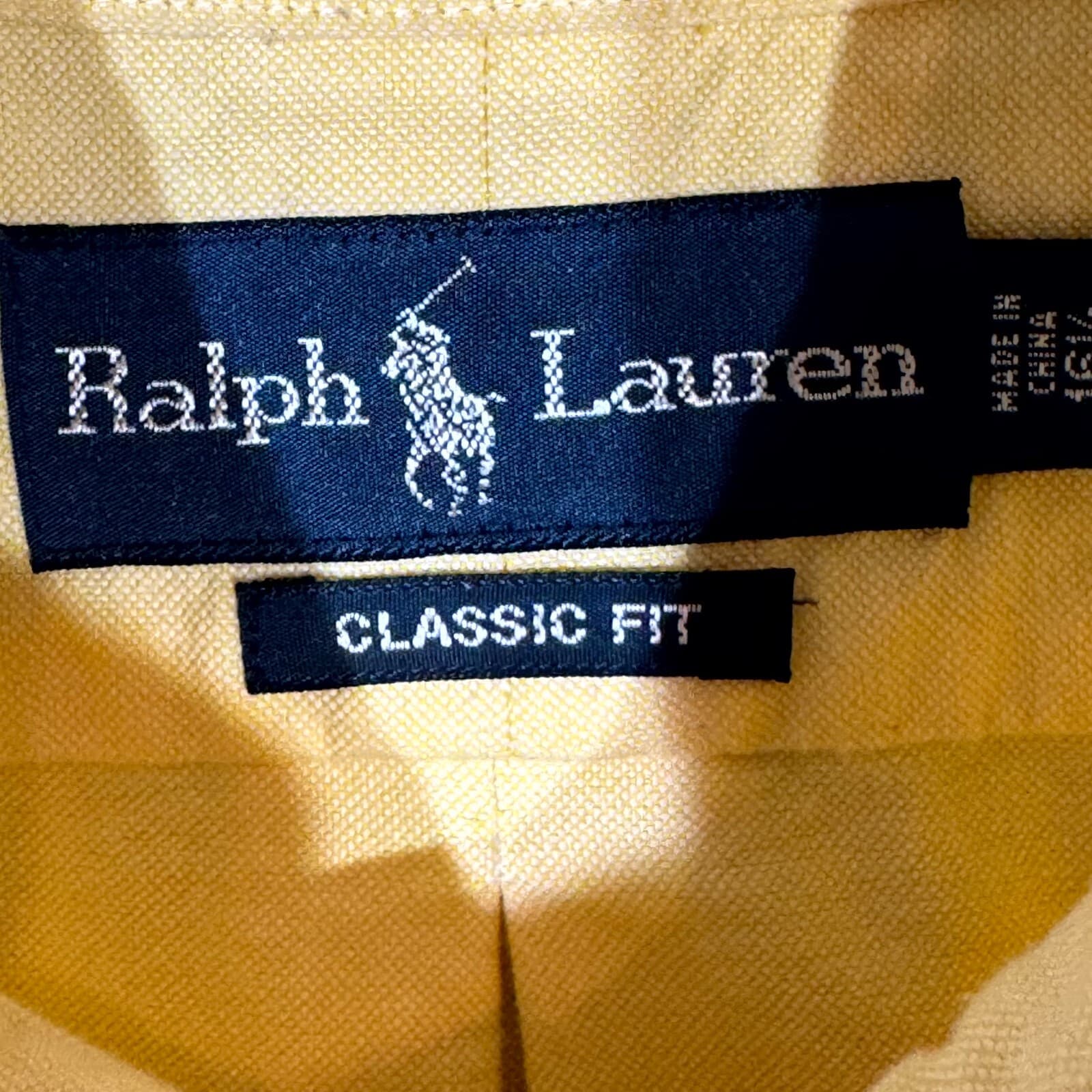 Ralph Lauren Dress Shirt Men’s 16.5 32/33 Yellow Classic Fit 100% Cotton - Thumbnail 8